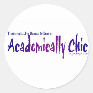 Rond Sticker ACADEMICALEMENT CHIC par beYOUnique