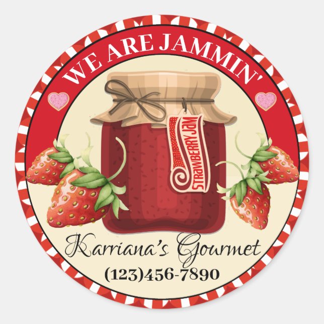 Rond Sticker Alimentaire Fabriqué Avec Amour (Devant)