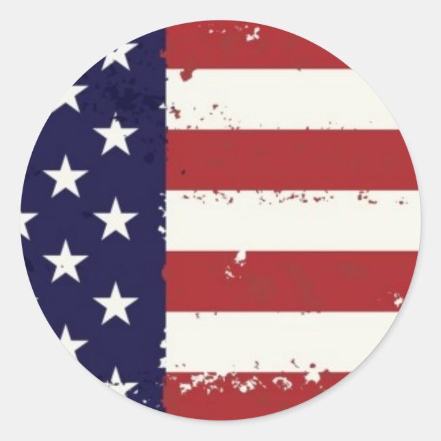 Rond Sticker américain pour drapeau américain Americana (Devant)