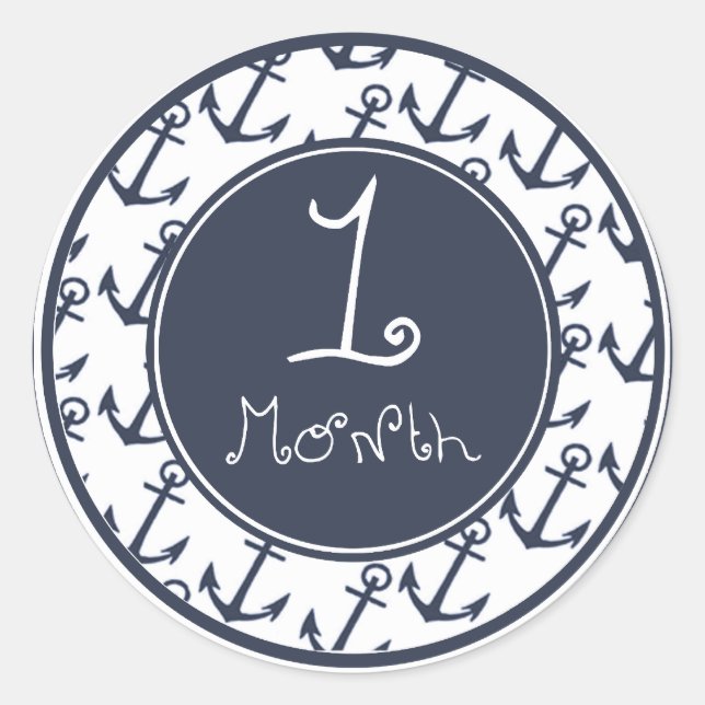 Rond Sticker Ancre 1 mois (Devant)