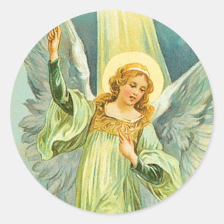 Rond Sticker Angel de Noël