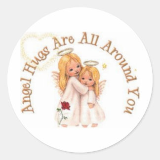 Rond Sticker Angel Hugs