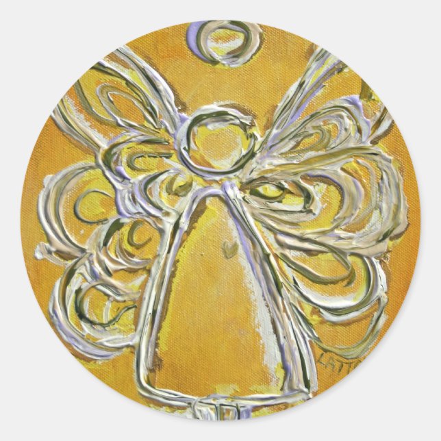 Rond Sticker Angel jaune (Devant)