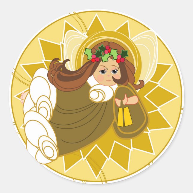 Rond Sticker Angel of Light (Devant)