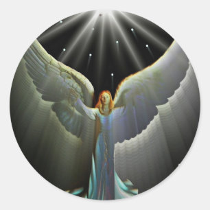 Rond Sticker Angel Power