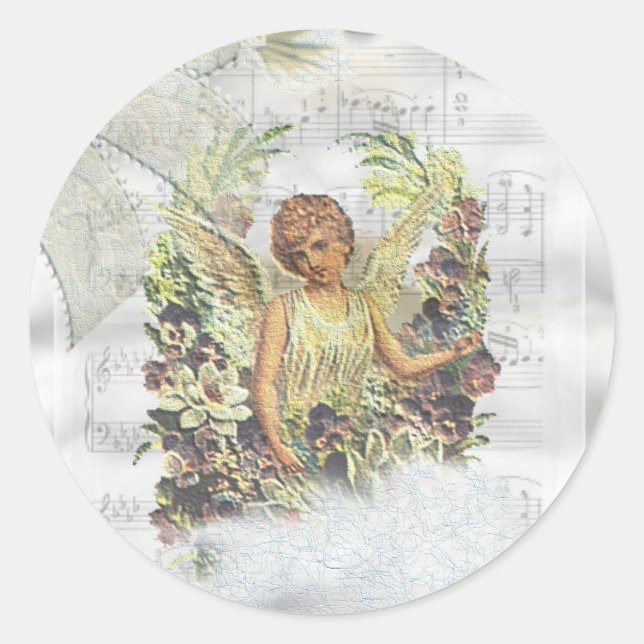 Rond Sticker Angel vintage (Devant)