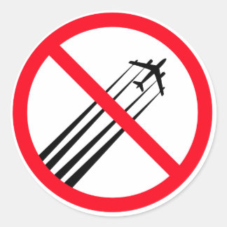Rond Sticker anti-Chemtrails