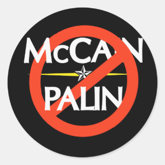 Rond Sticker anti-McCain/Palin
