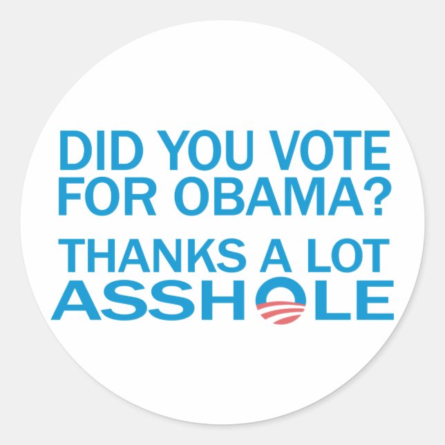 Rond Sticker anti-Obama (Devant)