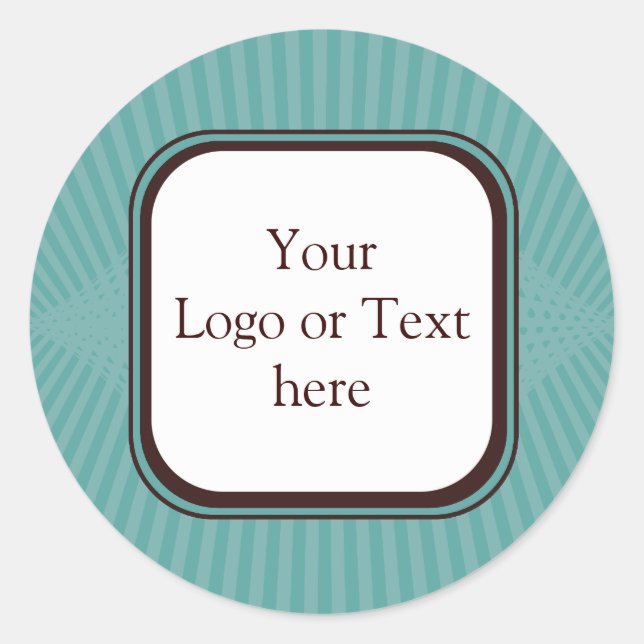 Rond Sticker Aqua Spring Rays (Devant)