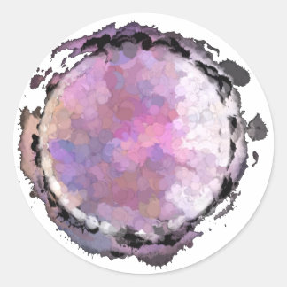 Rond Sticker Aquarius Purple Moon