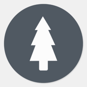 Rond Sticker Arbre de Noël