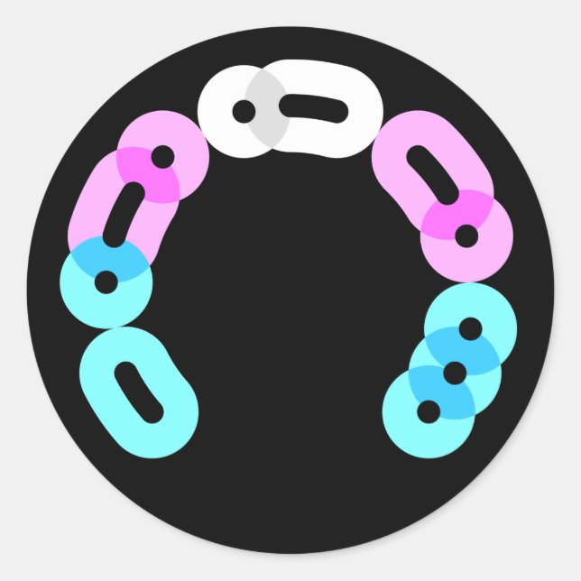 Rond Sticker Arc Arc Code Trans Morse (Devant)