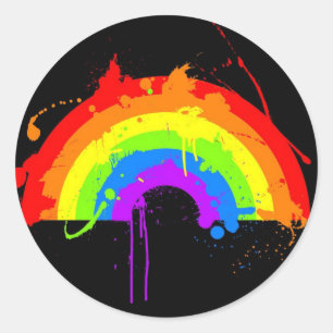 Rond Sticker arc-en-ciel