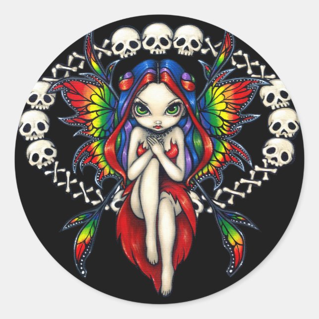 Rond Sticker "Arc en ciel des os" (Devant)