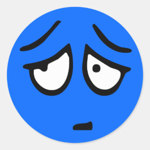 Rond Sticker Arrière - plan personnalisable Emoticon