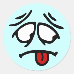 Rond Sticker Arrière - plan personnalisable Emoticon
