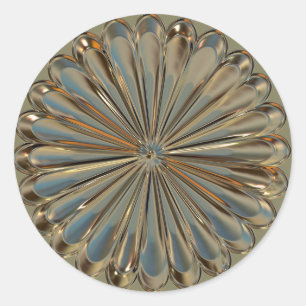 Rond sticker Art déco fleuriste médaillon