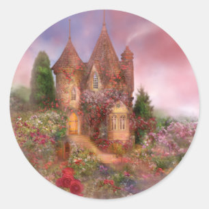 Rond Sticker Art Manor rose