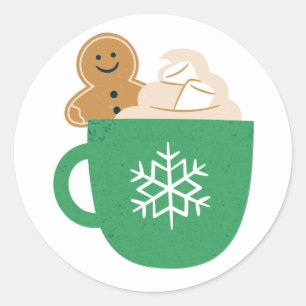 Rond Sticker au chocolat chaud
