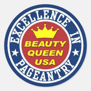 Rond Sticker au concours de beauté Queen's