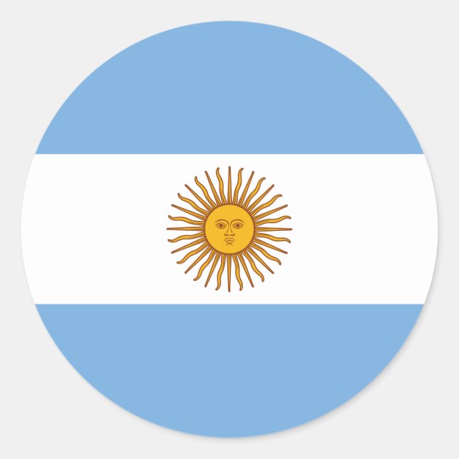 Rond Sticker au drapeau de l'Argentine (Devant)