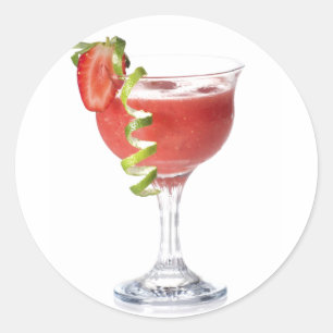 Rond Sticker aux fraises Daiquiri