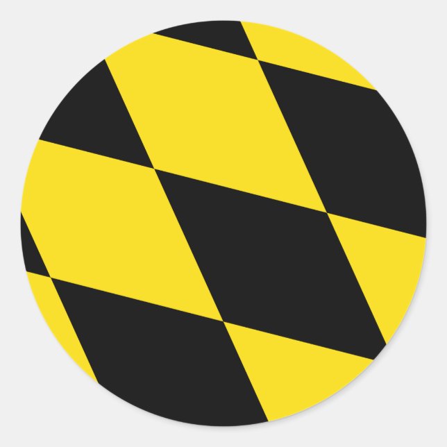 Rond Sticker avec Drapeau de Munich, Allemagne (Devant)