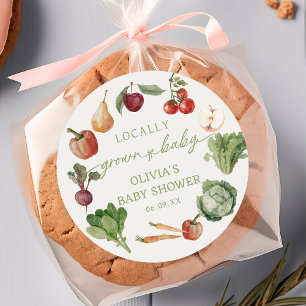 Rond Sticker Baby shower agricole