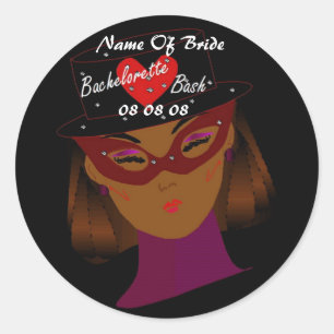 Rond Sticker "Bachelorette Bash" - Personnalisable
