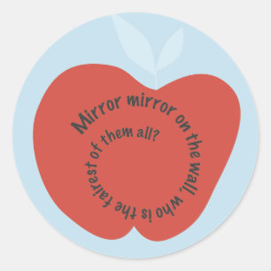 Rond Sticker Bat mitzvah blanc neige Fairytale