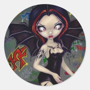 Rond Sticker "Bat Tattoos"