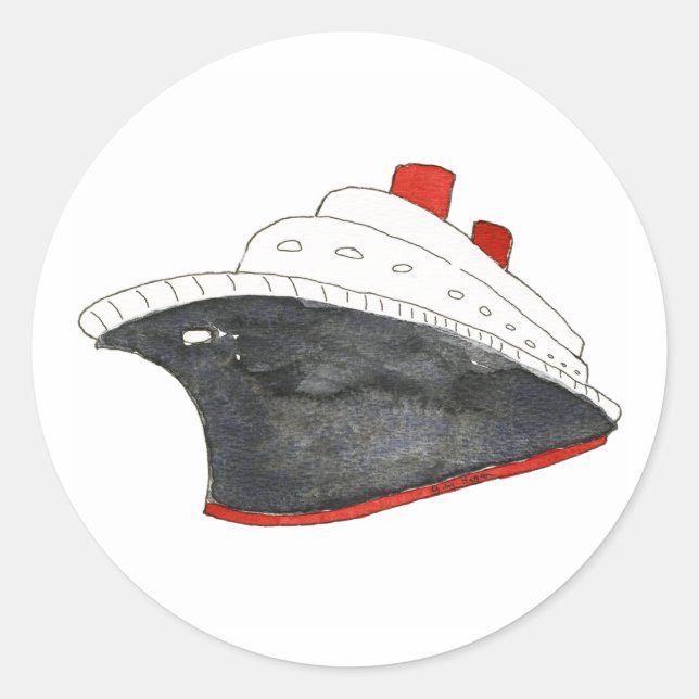 Rond Sticker bateau de croisière (Devant)