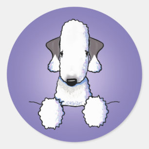 Rond Sticker Bedlington Terrier Classic Round