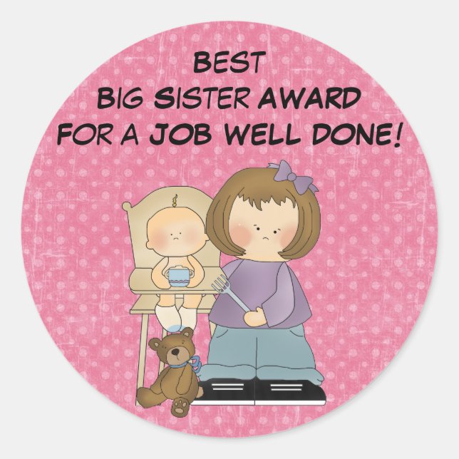 Rond sticker Big Sister Award (Devant)
