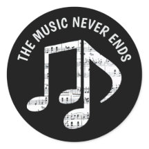Sticker Black Music Notes