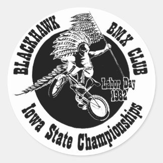 Rond Sticker Blackhawk BMX