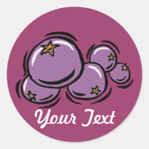 Rond Sticker Blueberry personnalisable (DARK)