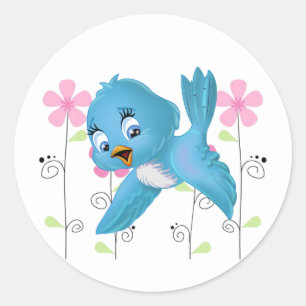 Rond Sticker Bluebird
