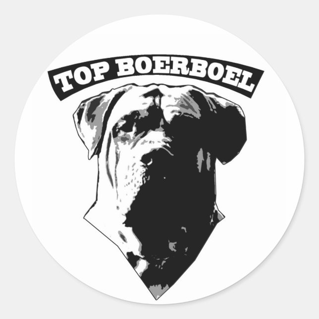 Rond Sticker Boerboel supérieur (Devant)
