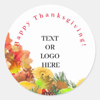 Rond Sticker bon thanksgiving