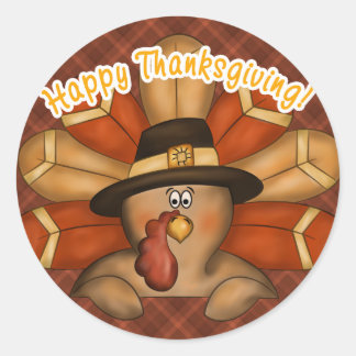Rond Sticker bon thanksgiving