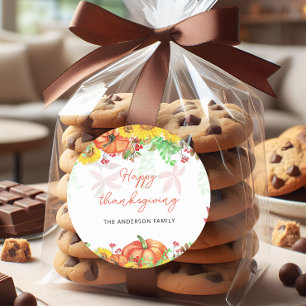 Rond Sticker bon thanksgiving