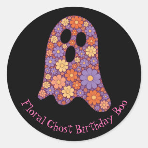 Rond Sticker Boo Fantôme Cute Halloween