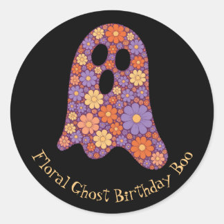 Rond Sticker Boo Fantôme Cute Halloween