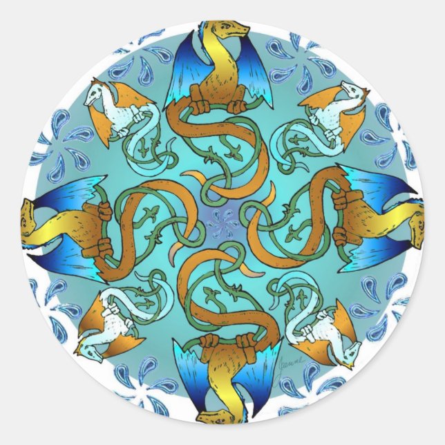 Rond Sticker Bornholm Blues (Devant)