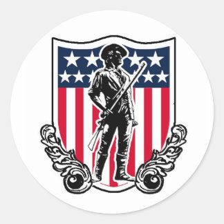 Rond Sticker Bouclier Minuteman