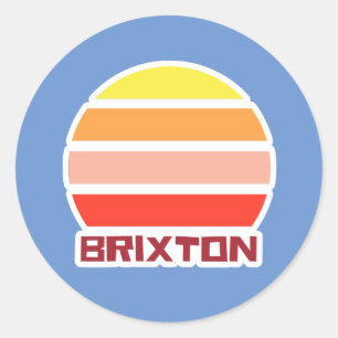 Rond Sticker Brixton London Vintage Sunset