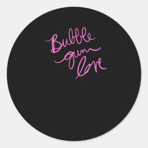 Rond Sticker Bubble Gum Love