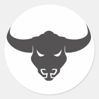 Rond Sticker Bull en colère